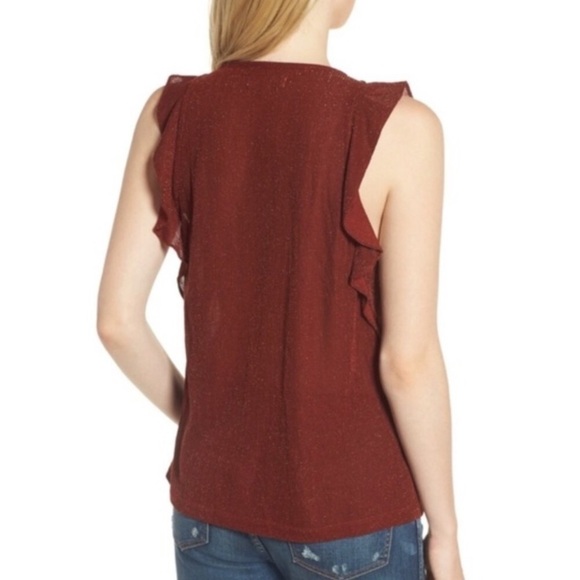 Madewell Ribbed Metallic Knit Top EUC - Picture 2 of 8